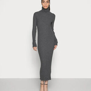 New BIRGITTE HERSKIND Iman Dress - Dark Grey  Size L